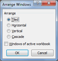 Arrange Windows dialogue