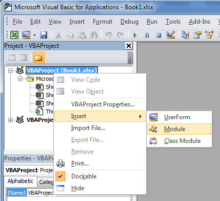 Excel VBA - Insert Module