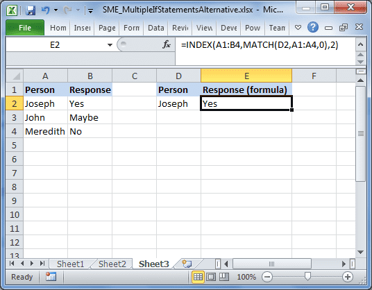 Multiple IF statements example