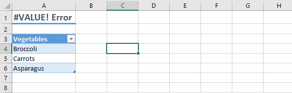 VALUE Excel Formula Errors Example part 2
