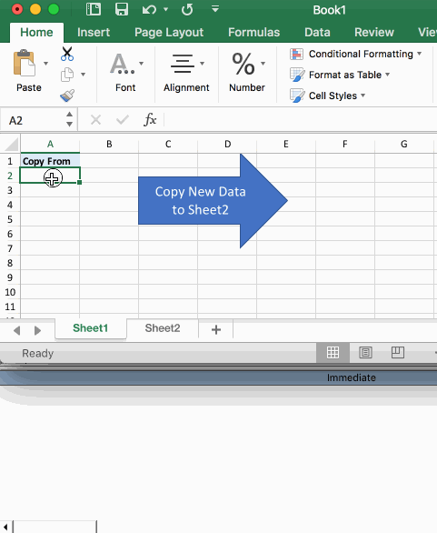 Copy new data - Testing Worksheet Change Event