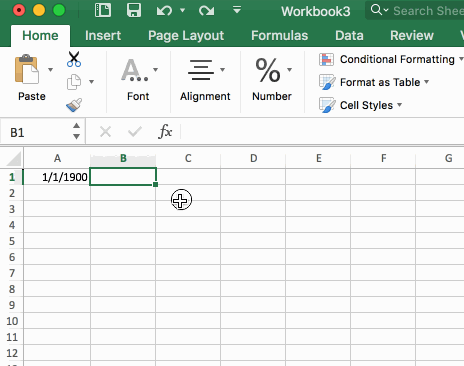 How dates work in Excel - serial numbers example