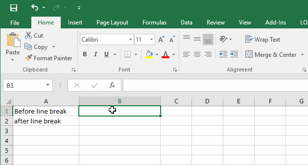Excel Insert a Line Break in a Cell Spreadsheets Made Easy