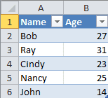 Vlookup Table