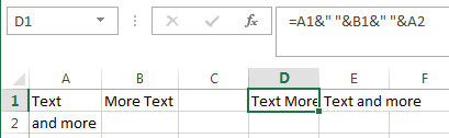 Merge Cells concatenated