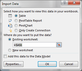 sql excel table