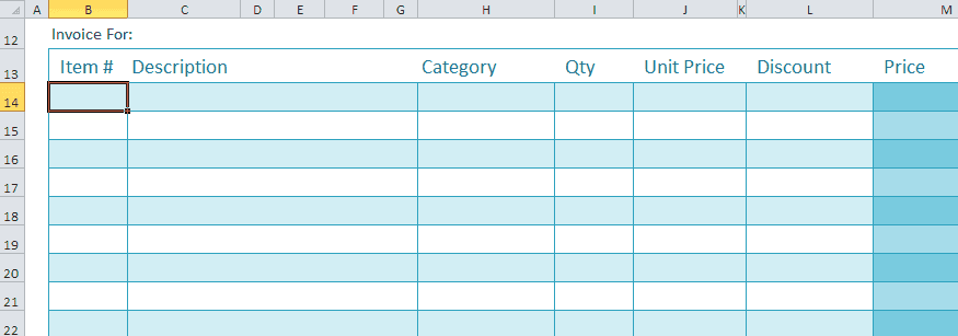 Excel Template - Add Column