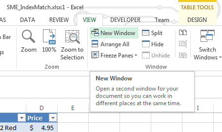 New Window Button